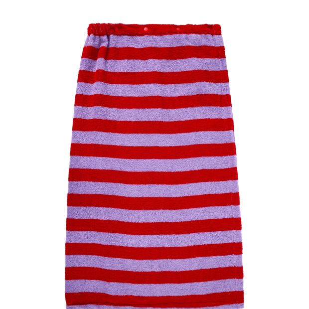 OXX Bodycare Cotton Body Wrap Towel - Purple and Red