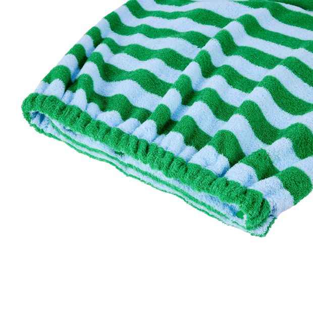 OXX Bodycare Cotton Body Wrap Towel - Blue and Green
