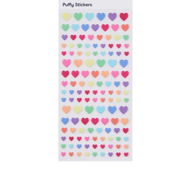 Anko Puffy Stickers - Hearts