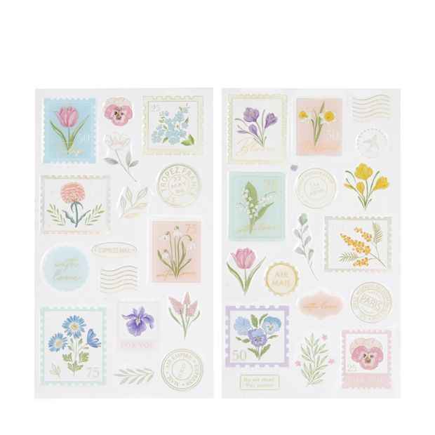 Decorative Foil Stamp Stickers - Vintage Design