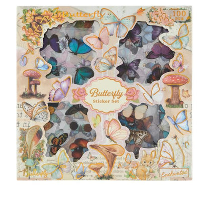 Anko 100 Piece Deco Sticker Set - Butterfly