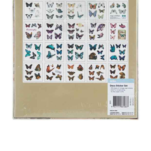 Anko 100 Piece Deco Sticker Set - Butterfly