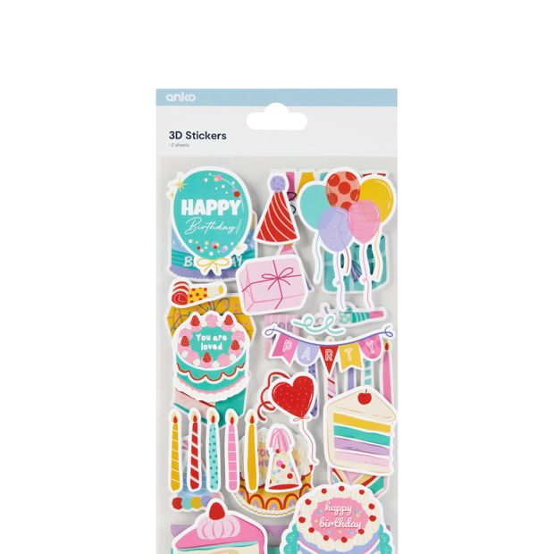 Anko 3D Stickers - Birthday