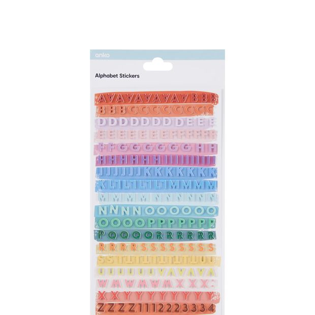 Anko Alphabet Stickers - Colours