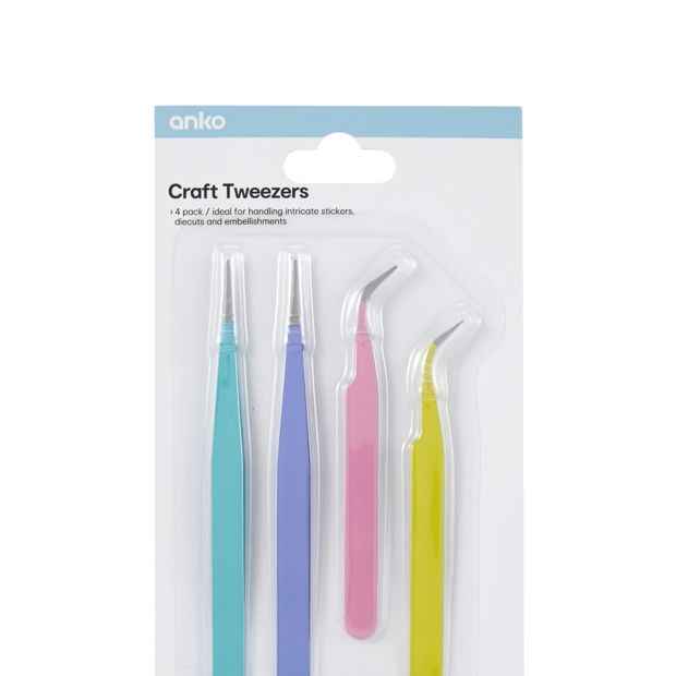 Anko 4 Pack Craft Tweezers