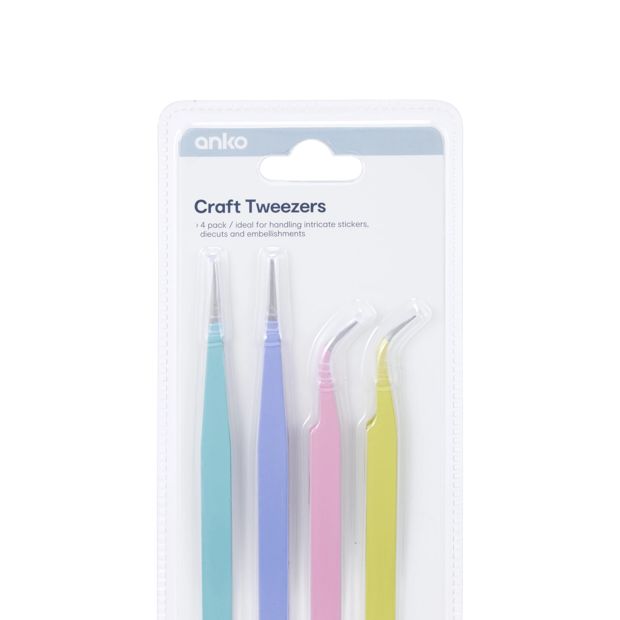 Anko 4 Pack Craft Tweezers