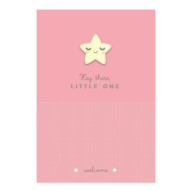 Hallmark Baby Girl Card - Star Face