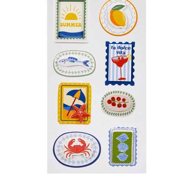Anko 8 Pack 3D Stickers - Stamps