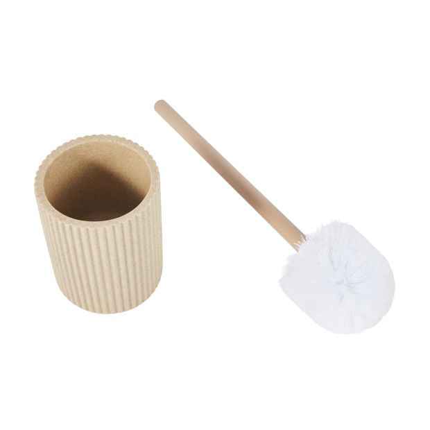 Natural Fluted Toilet Brush Set - Anko
