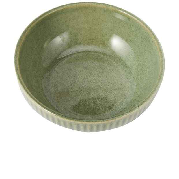 Small Green Glazed Serving Bowl