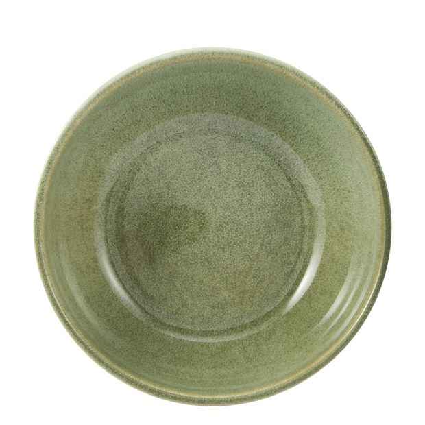 Small Green Glazed Serving Bowl