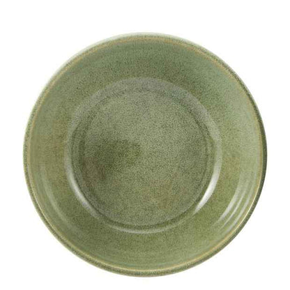 Small Green Glazed Serving Bowl