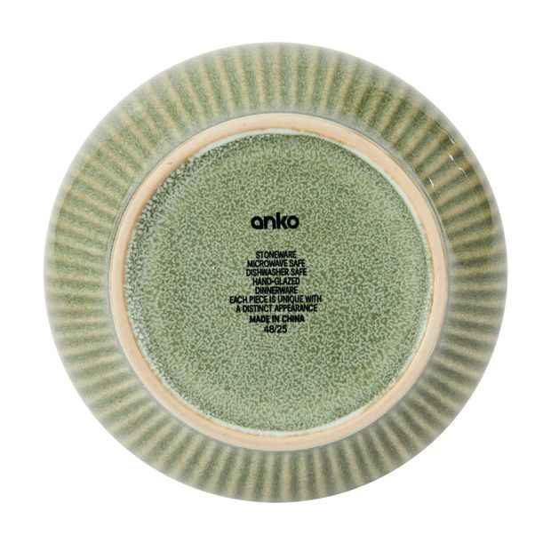Small Green Glazed Serving Bowl