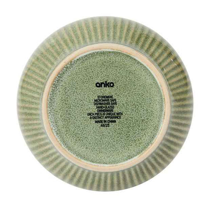 Small Green Glazed Serving Bowl