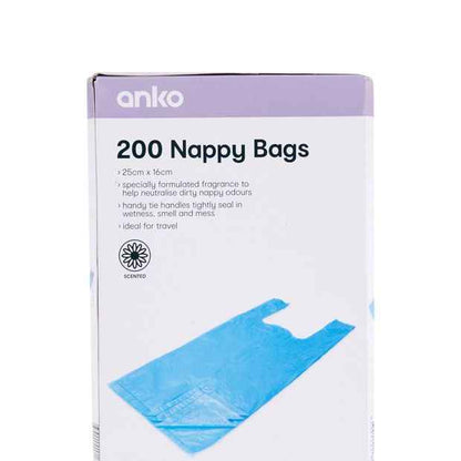 200-Pack Scented Nappy Disposal Bags