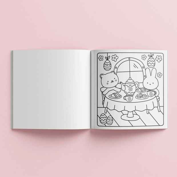 Sunny Vibes Easter Unwind Cute & Bold Colouring - Book