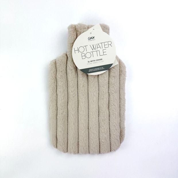 OXX Essentials 2L Hot Water Bottle - Tone Ribbed Plush