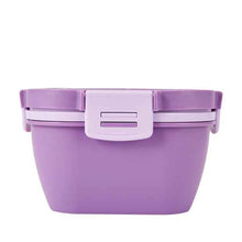 Lilac Salad Bowl with Compartments & Utensils