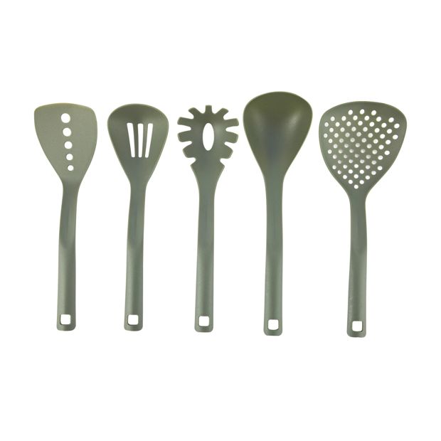 Set of 5 Utensils, Green - Anko