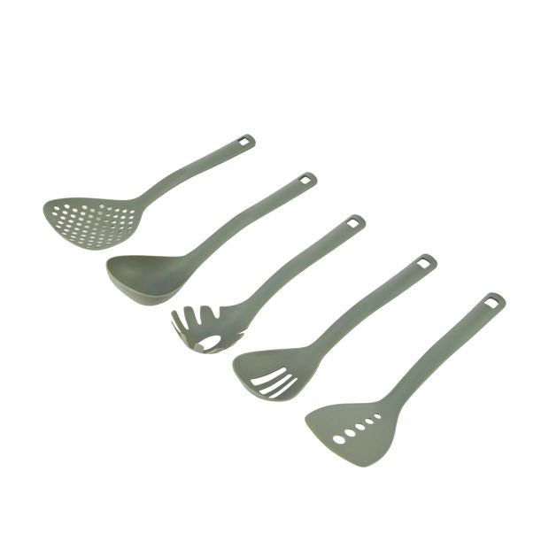 Set of 5 Utensils, Green - Anko