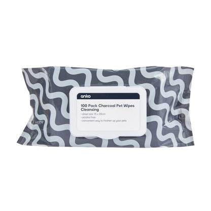 Anko 100 Pack Charcoal Cleansing Pet Wipes