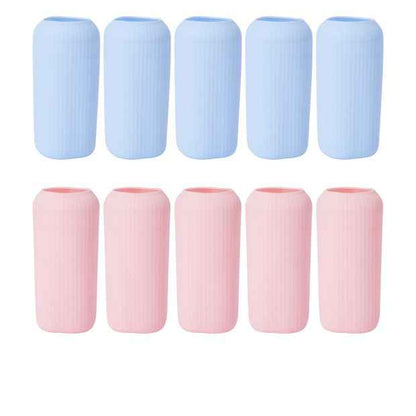 OXX Travels Piece Silicone Travel Bottle Covers - Blue and Pink