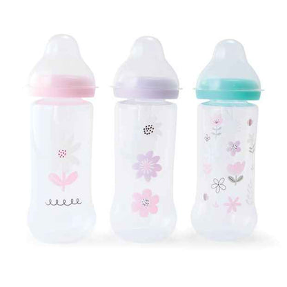 Anko 3 Pack Narrow Neck Bottles - Assorted