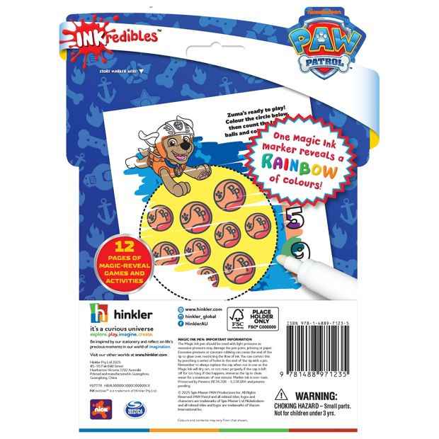 INKredibles Nickelodeon PAW Patrol Mess Free Magic Ink Pictures! - Book