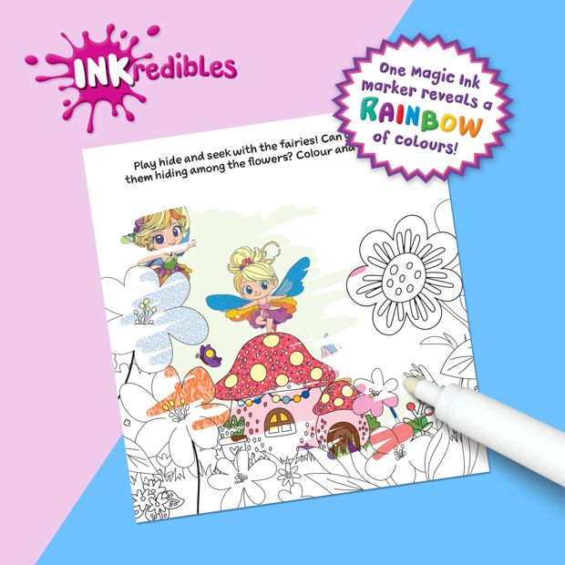 INKredibles Magic Reveal Fairy Garden Mess Free Magic Ink Pictures! - Book