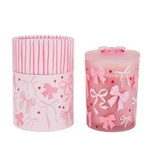 Anko Pink Glass Bow Candle