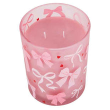 Pink Glass Scented Candle with Bow Detail