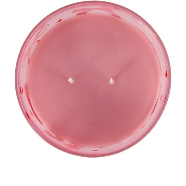 Anko Pink Glass Bow Candle