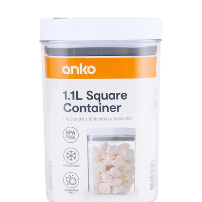 Anko 1.1L Square Modular Container