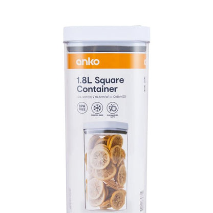 Anko 1.8L Square Container