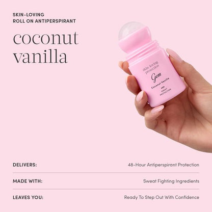 Gem Skin Loving Roll on Deodorant 50ml - Coconut & Vanilla