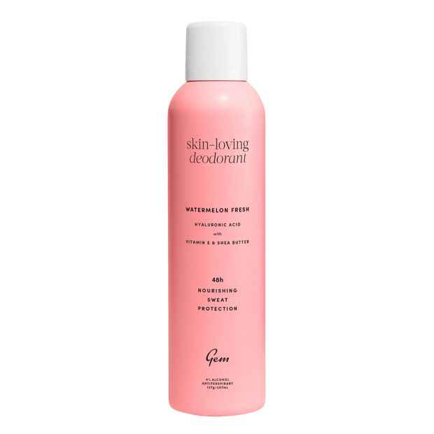 Gem Watermelon Fresh Skin-Loving Deodorant 207ml - Hyaluronic Acid, Vitamin E and Shea Butter