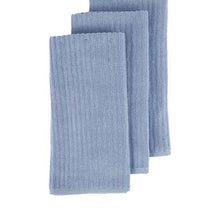 3 Pack Blue Ribbed Terry Kitchen Towels