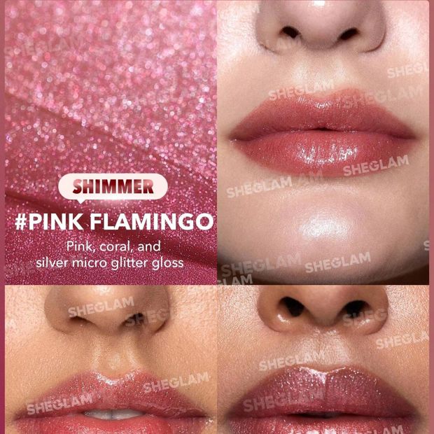 SHEGLAM Pout-Perfect Shimmer Lip Plumper - Pink Flamingo