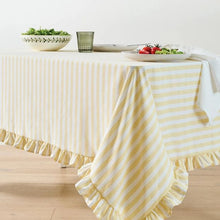 Anko Extra Large Yellow Stripe Tablecloth