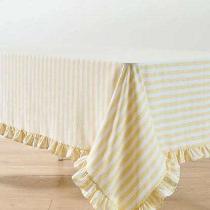 Anko Extra Large Yellow Stripe Tablecloth