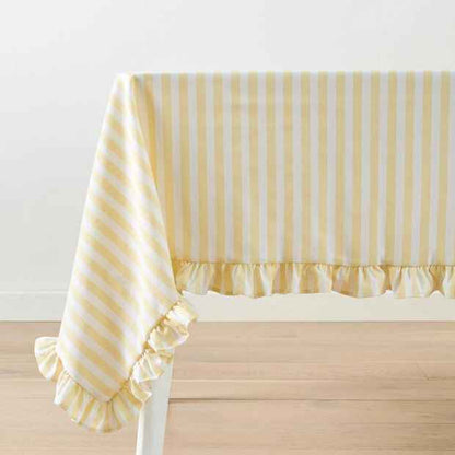 Anko Extra Large Yellow Stripe Tablecloth