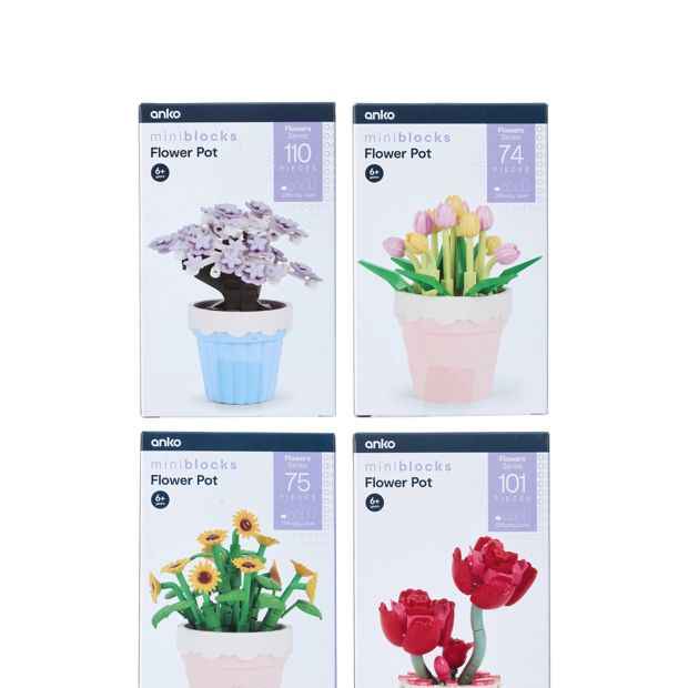 Mini Blocks Flower Series: Flower Pot - Assorted
