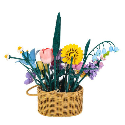 1250 Piece Blocks Flower Series: Flowers with Basket