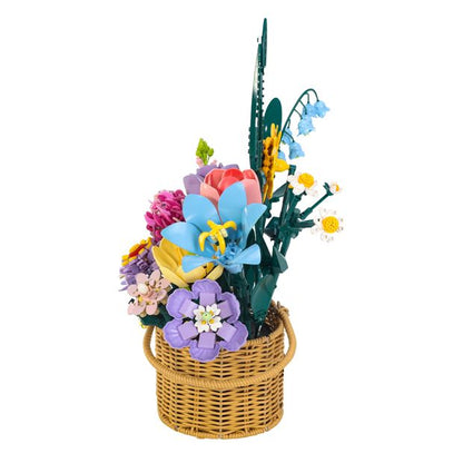 1250 Piece Blocks Flower Series: Flowers with Basket
