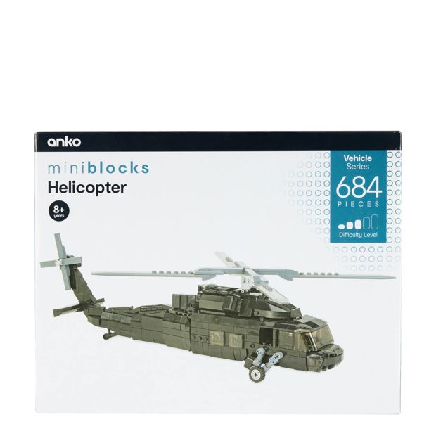 684 Piece Mini Blocks Vehicle Series: Helicopter
