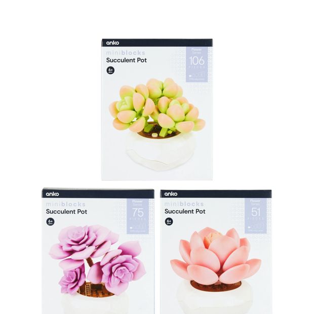 Mini Blocks Flower Series: Succulent Pot - Assorted