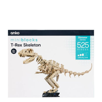 525 Piece Mini Blocks Dinosaur Series: T-Rex Skeleton Playset