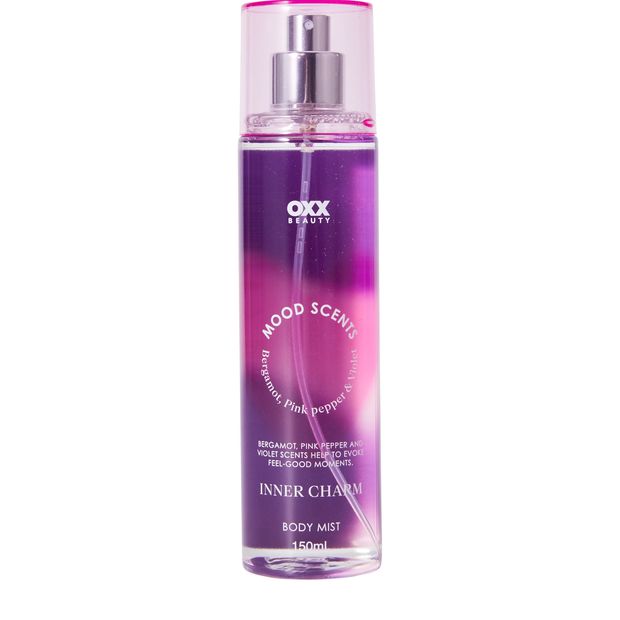 OXX Fragrance Mood Scents Inner Charm Body Mist 150ml, Bergamot - Pink Pepper and Violet Scents