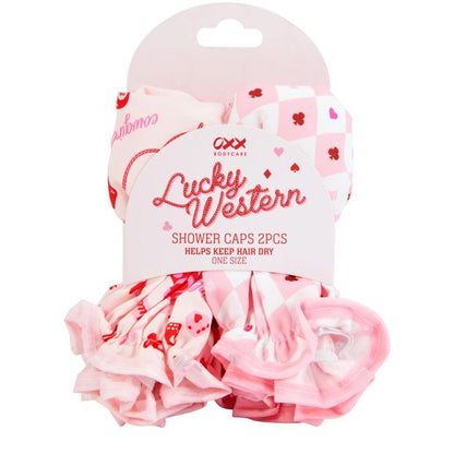 OXX Bodycare 2 Piece Lucky Western Shower Caps