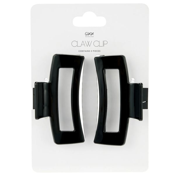 2 Piece Claw Clips, Black - OXX Haircare
